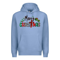 Colony Blue faith cross merry christmas Premium Hoodie - MaliasSmallBusiness