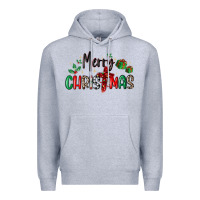 Heather Grey faith cross merry christmas Premium Hoodie - MaliasSmallBusiness
