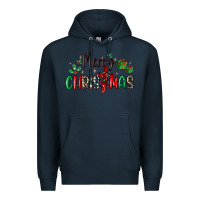 Navy faith cross merry christmas Premium Hoodie - MaliasSmallBusiness