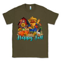 Army Green happy fall scarecrow Classic Tee - FaDigitalArtStudio