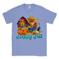 Colony Blue happy fall scarecrow Classic Tee - FaDigitalArtStudio