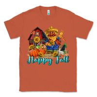 Copper happy fall scarecrow Classic Tee - FaDigitalArtStudio