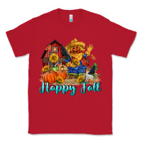 Red happy fall scarecrow Classic Tee - FaDigitalArtStudio