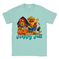 Seafoam happy fall scarecrow Classic Tee - FaDigitalArtStudio
