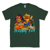 Sports Green happy fall scarecrow Classic Tee - FaDigitalArtStudio