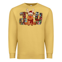 Antique Gold joy christmas reindeer Premium Sweatshirt - Jasminsmagicworld