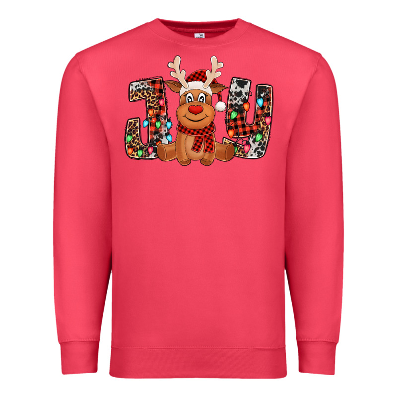 Joy Christmas Reindeer Premium Sweatshirt by Jasminsmagicworld | Teevron