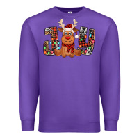 Purple joy christmas reindeer Premium Sweatshirt - Jasminsmagicworld
