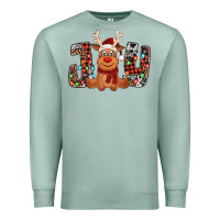 Seafoam joy christmas reindeer Premium Sweatshirt - Jasminsmagicworld