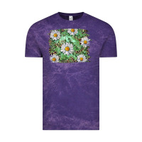 Cloud Purple Daisy leopard Vintage Tee - RanaPortraitStore