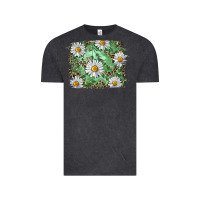 Vintage Black Daisy leopard Vintage Tee - RanaPortraitStore