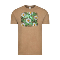 Vintage Coffee Daisy leopard Vintage Tee - RanaPortraitStore