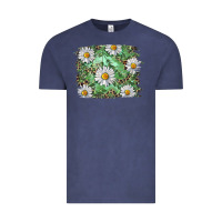 Vintage Denim Daisy leopard Vintage Tee - RanaPortraitStore