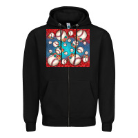 Black baseball paisley and jean pattern Zipper Hoodie - JahusDesignShop