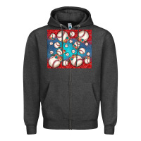 Charcoal Heather baseball paisley and jean pattern Zipper Hoodie - JahusDesignShop