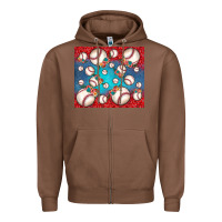 Chestnut baseball paisley and jean pattern Zipper Hoodie - JahusDesignShop