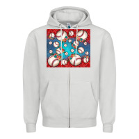 Dove Grey baseball paisley and jean pattern Zipper Hoodie - JahusDesignShop