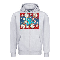 Heather Grey baseball paisley and jean pattern Zipper Hoodie - JahusDesignShop
