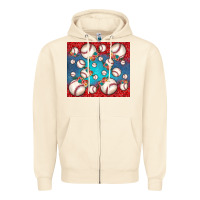 Sandshell baseball paisley and jean pattern Zipper Hoodie - JahusDesignShop