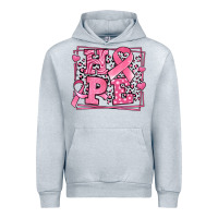 Heather Grey Western Hope Breast Cancer Awareness Ribbon Urban Hoodie - LillyAllenDesigns