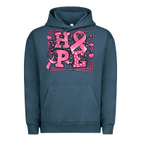 Pigment Midnight Navy Western Hope Breast Cancer Awareness Ribbon Urban Hoodie - LillyAllenDesigns