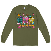 Army Green happy easter dental Long Sleeve Tee - Neo Western