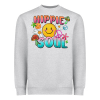 Heather Grey hippie soul Heavyweight Sweatshirt - MaliasSmallBusiness