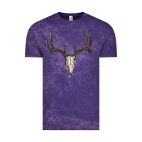 Cloud Purple Deer Skull Vintage Tee - RanaPortraitStore