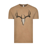 Vintage Coffee Deer Skull Vintage Tee - RanaPortraitStore