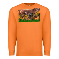 Carrot Western Mom With Duroc Pig And Baby Pig Premium Sweatshirt - LillyAllenDesigns