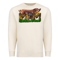 Sandshell Western Mom With Duroc Pig And Baby Pig Premium Sweatshirt - LillyAllenDesigns