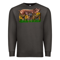 Smoke Western Mom With Duroc Pig And Baby Pig Premium Sweatshirt - LillyAllenDesigns