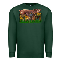 Sports Green Western Mom With Duroc Pig And Baby Pig Premium Sweatshirt - LillyAllenDesigns