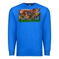 True Royal Western Mom With Duroc Pig And Baby Pig Premium Sweatshirt - LillyAllenDesigns
