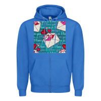 True Royal valentines day envelope with hearts Zipper Hoodie - BundleAndBundleShop