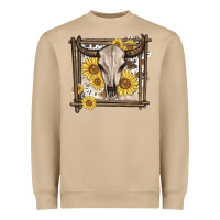 Mushroom western bull skull Heavyweight Sweatshirt - MaliasSmallBusiness