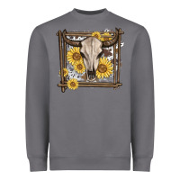 Storm western bull skull Heavyweight Sweatshirt - MaliasSmallBusiness