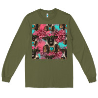 Army Green black sheep seamless pattern Long Sleeve Tee - HRA Design Shop