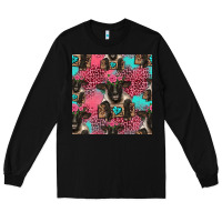 Black black sheep seamless pattern Long Sleeve Tee - HRA Design Shop