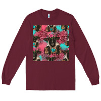 Burgundy black sheep seamless pattern Long Sleeve Tee - HRA Design Shop