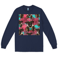 Navy black sheep seamless pattern Long Sleeve Tee - HRA Design Shop