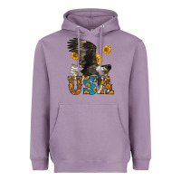 Lavender Western Usa Eagle Heavyweight Hoodie - LillyAllenDesigns