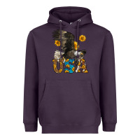 Plum Western Usa Eagle Heavyweight Hoodie - LillyAllenDesigns