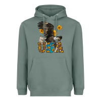 Sage Western Usa Eagle Heavyweight Hoodie - LillyAllenDesigns