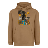 Toasted Coconut Western Usa Eagle Heavyweight Hoodie - LillyAllenDesigns