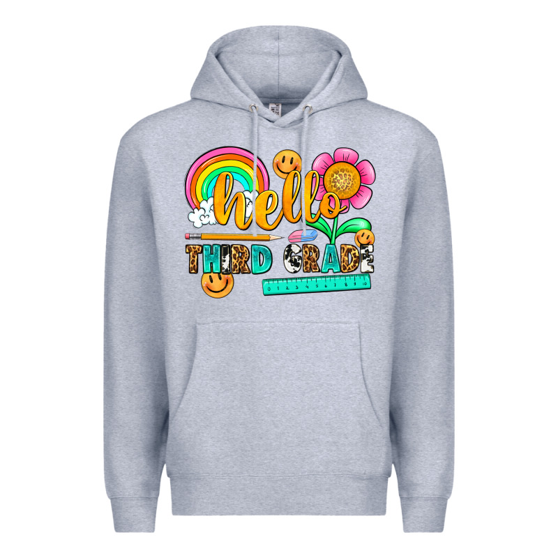 Hello Third Grade Premium Hoodie by NancyCooperArtShop | Teevron