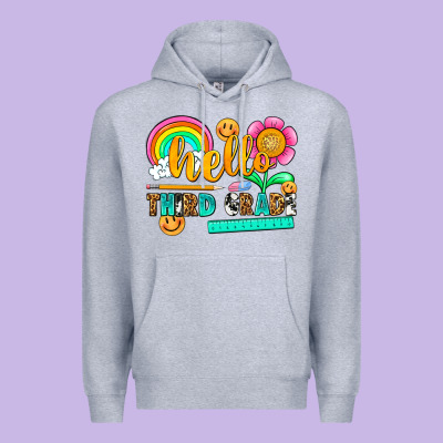 Hello Third Grade Premium Hoodie Designed By Nancycooperartshop