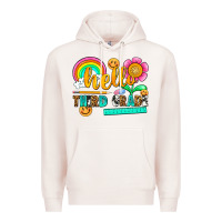 Pale Pink hello third grade Premium Hoodie - NancyCooperArtShop
