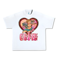 White cupid heart Urban Heavy Tee - RanaPortraitStore