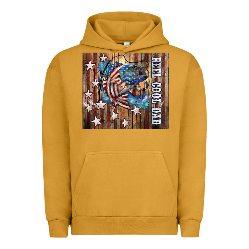 Western Reel Cool Dad American Flag Bass Urban Hoodie by LillyAllenDesigns | Teevron